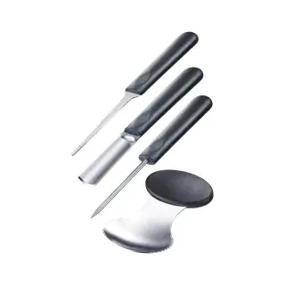 Westmark Kürbis Schnitz-Set 4-tlg. Edelstahl Schwarz/Silber