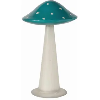 Dekopilz , Türkis , Metall , Pilz , 17x29.3x17 cm , stehend , Dekoration, Dekofiguren & Skulpturen, Dekoobjekte