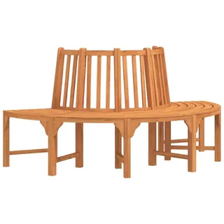 vidaXL Baumbank Halbrund Ø 208 cm Braun
