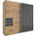 Schwebetürenschrank Saigon 225 x 208 x 64 cm Grau/Eiche