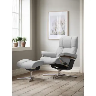 Stressless® Relaxsessel »Mayfair«, mit Cross Base, Größe S, M & L, Holzakzent Schwarz grau