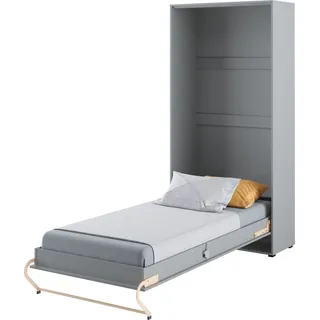 Wandbett Schrankbett CONCEPT PRO CP-03 Vertikal 90x200 GRAU MATT Wandklappbett, Schrankklappbett, Schrank mit integriertem Klappbett, Funktionsbett - Grau