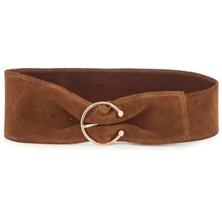 Taillengürtel LASCANA "Ledergürtel", Damen, Gr. 105, braun (cognac), Rindsleder, unifarben, Gürtel Taillengürtel, Shaping-Effekt, Gürtel für Kleid & Overall, Bauchgürtel, Topseller