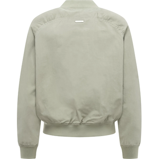 Bomberjacke RAGWEAR "Bomberjacke Yotimo", Damen, Gr. XXL, grün (dusty olive), Obermaterial: 68% Baumwolle CO. 32% Nylon NY.  Obermaterial: Futter: 100% Polyester PES., oversize, Raglanärmel Rippstrickbündchen, Jacken Bomberjacke, Lässige Damen Blousonjacke oversized