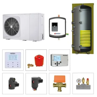 Wärmepumpenpaket LWM 16 / 2xPS300, Friwa Set3 Pufferspeicher + Frischwassermodul