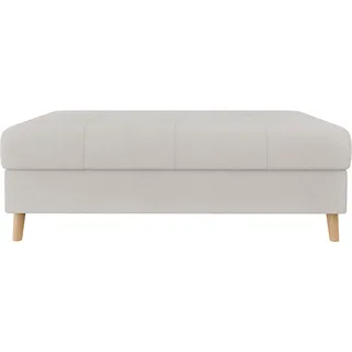 Polsterhocker HOME AFFAIRE "CHARRE XXL, Steppung im Sitzbereich, Maße: B/T/H: 118/73/40 cm", beige (creme), B:118cm H:40cm T:73cm, 92% Polyester, 8% Nylon, Hocker, Polsterhocker, passend zur Serie CHARRE, auch in Cord und Bouclé