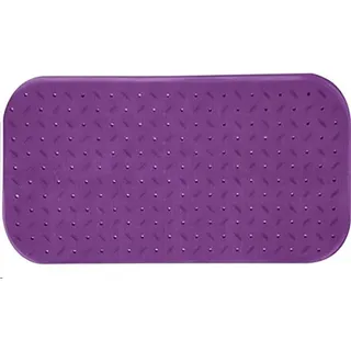 MSV Premium Duschmatte Badematte Badewannenmatte Badewanneneinlage antibakteriell rutschfest mit Saugnäpfen-Violett/Lila-duftet nach Rosen-ca. 36 x 76 cm-waschbar bei 60° Grad, Gummi, Purple, Large