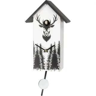 Engstler - 360/33_Q - Kuckucksuhr - Quarz - Nussbaum - 28 cm - Weiß