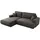 MKS MKS Ecksofa Dunkelgrau Velvet Ecksofa Links Dunkelgrau