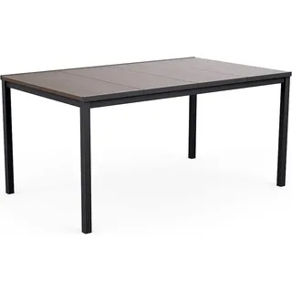 Keter Signature Porto Tisch 160 cm Eschenholz und Schwarz Stahl - Braun