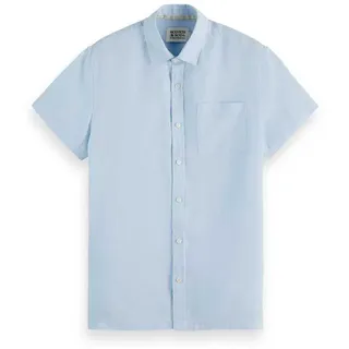 Scotch & Soda Seasonal Core Kurzarmhemd - Shirting Blue - 2XL