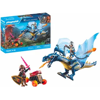 PLAYMOBIL Novelmore 71644 Drache im Gefecht, inklusive eines beweglichen Drachens, Zwei Rittern und Zubehör für epische Abenteuer, actionreiches Spielzeug für Kinder ab 4 Jahren