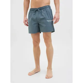 JACK & JONES Badehose Herren »JPSTNAXOS Vesterbro Stormy Weather grau
