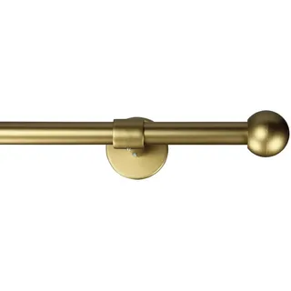 Vorhangstange , Goldfarben , Metall , 250 cm , Heimtextilien, Vorhänge, Vorhangstangen, Vorhangstangenset