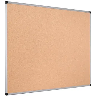 Bi-Office Korktafel Maya Mit Aluminiumrahmen und Hochwertiger Naturkorkoberfläche, Pinnwand, 120 x 90 cm