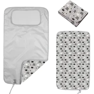 Hamur Home Tragbare Wickelunterlage Wasserdichte 40 x 70 cm Wiederverwendbare Baby Wickelauflage Maschinenwaschbar für Unterwegs Wickel Clutch (Fox)