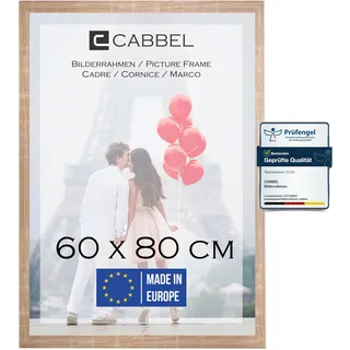 CABBEL 1x Bilderrahmen 60x80 cm Mokka Rahmen 1-Pack | Dokumentenrahmen, Collage, Poster | MDF Holz-Posterrahmen Acrylglas | Picture Frame, Puzzlerahmen, Bilder, Fotorahmen zum Aufhängen