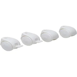 Foppapedretti, 4 Nylonräder, Ersatz für Foppapedretti Kinderbetten und Badewannen, weiß, 0,2 kg, 4er-Set, 1