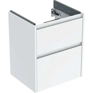 Geberit Renova Plan Unterschrank für Waschtisch, mit zwei Schubladen, 50,4x60,6x40,5cm, 504.025.01.1, Farbe: weiß / lackiert seidenglänzend