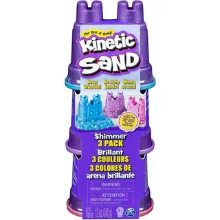 Spin Master Kinetic Sand Shimmers Modelliersand 3x113g blau/lila/rosa