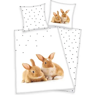 Herding Bettwäsche mit Kaninchen 135 x 200cm 100%Baumwolle
