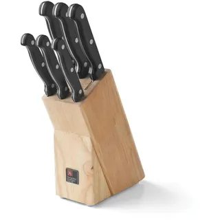 Richardson Sheffield Messerblock ARTISAN Holzmesserblock inklusive 6 Küchenmesser, scharfe Klinge mit klassischem Nietengriff