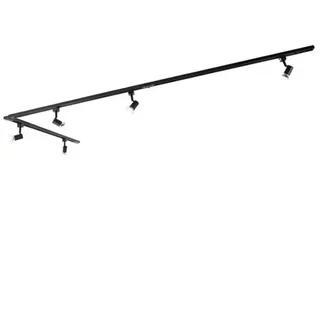 QAZQA - Modern Schienensystem mit 5 Strahlern 1-phasig schwarz - Jeany