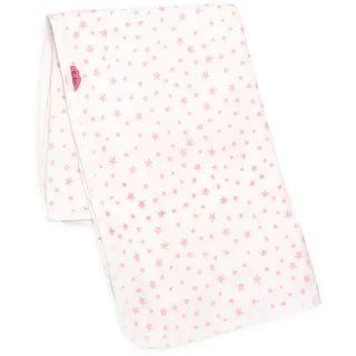 Ti TIN | Babydecke, 80x110 cm | Kuscheldecke aus Fleece-Stoff, warm und weich, fürs Auto, Wiege, Kinderwagen, Babyschale, etc, Sternenmuster - Farbe: rosa/pink
