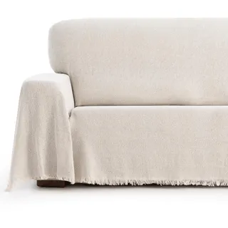 Maxifundas | Überwurf für Sofa und Bett | Hellgrau | 230 x 260 cm | Modell Mags | dekorativer Mehrzweck-Überwurf | pflegeleicht