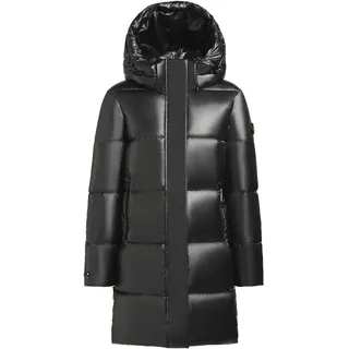 Steppmantel KHUJO "Steppmantel Haya Shiny-YM", Damen, Gr. L, grau (dunkelgrau), Obermaterial: 100% Polyester PES.  Obermaterial: Futter: 100% Nylon NY. 100% Polyester PES., Mäntel Steppmantel