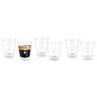 Bialetti Zubehör PC und Laptop Marke Modell Set 6 BICCHIERINI Glass TRASPARENT