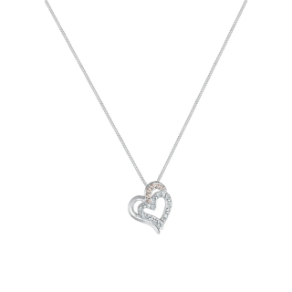 Silberkette ELLI "Halskette Herz Weiß 925 Sterling Silber, mit Kristallen von Swarovski" Gr. 45, silber, Halsketten, Damen, Silber 925 (Sterlingsilber), Silberkette