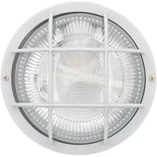 Unitec Rundleuchte PVC 60 W E27 IP44 spritzwassergeschützt weiß