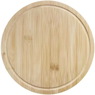 PARENCE.- Rundes Schneidebrett aus Holz - Schneideständer, Käse, Brot, Wurstwaren - 23cm Durchmesser, Holz