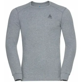 Odlo Herren Funktionsunterwäsche Langarm Shirt Active Warm ECO, odlo steel grey melange, 3XL