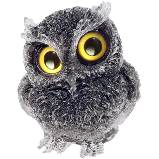 mookaitedecor 2,5 Zoll Obsidian Eule Figur Deko, Handgeschnitzte Tier Eulenstatue Kristall Eule Skulptur Stein für Dekoration, Heilstein Eulen Geschenke, 60-65 cm Hoch