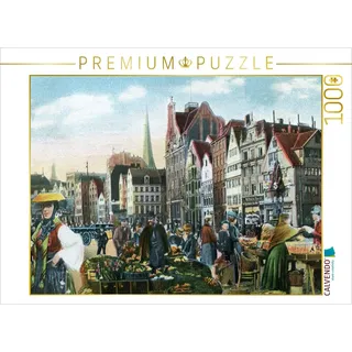 Calvendo Puzzle Hamburger Marktbild am Messberg 1000 Teile Lege-Größe 64x48cm Foto-Puzzle für glückliche Stunden