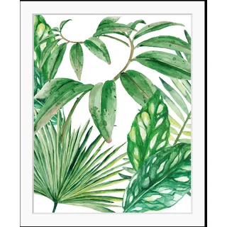 queence Bild »Stechpalmen« Blätter   Kunst   Pflanzen   Pflanzenbilder HD Premium Poster-Druck inkl. Holzrahmen, grün