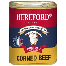 Hereford Corned Beef 200 g I gepökeltes Rindfleisch zerkleinert und in eigenem Saft gekocht I original Hereford Corned Beef I ausgewähltes Rindfleisch