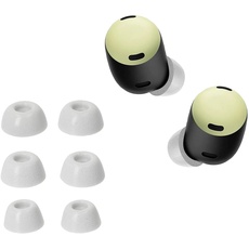 kwmobile 6X Ersatz In Ear Kopfhörer kompatibel mit Google Pixel Buds Pro - 3 Größen - Polster Ohrstöpsel In-Ear Ohrhörer - Weiß