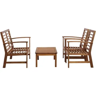 vidaXL Garten-Lounge-Set 4-tlg. Massivholz Akazie - Braun