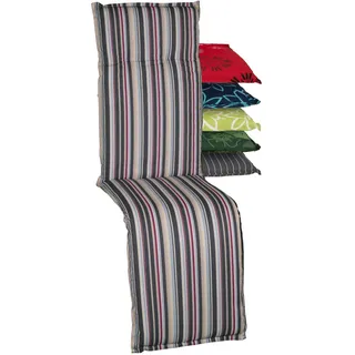 Beo Sitzkissen Gartenstuhlauflage Relaxstuhl Serie Barcelona M707 grau/Bordeaux Waldbeere