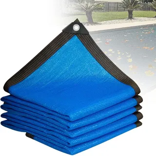 Winter-Poolabdeckung, 6 x 6 m, strapazierfähig, wasserdicht, für oberirdische Pools, Netz-Blattblocker, ultimativer Schutz vor Schmutz und Winterelementen