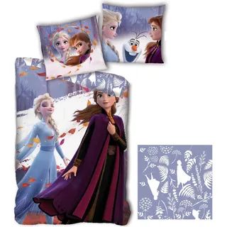 Frozen Kinderbettwäsche Set – Kuscheliger Bettbezug 140x200 cm & Kissenbezug 63x63 cm