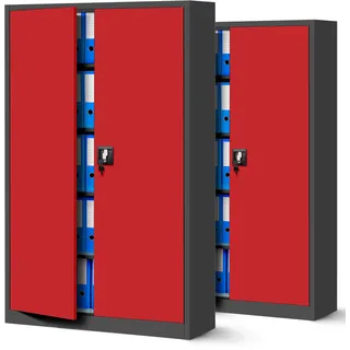 Jan Nowak C001II Aktenschrank 185 x 115 x 40 cm rot