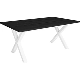 Skraut Home - Esstische | 8 Personen | 170 | Robust und stabil Dank Seiner Struktur und solide Beine | Ideal für Familienversammlungen | Schwarz | Industrielles Stil