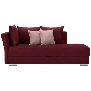 Xora Liege , Bordeaux , Textil , Uni , Füllung: Schaumstoff,Schaumstoff , 220x93x100 cm , seitenverkehrt erhältlich, Schlafen auf Sitzhöhe , Wohnzimmer, Sofas & Couches, Schlafsofas, Polsterliegen