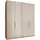 Drehtürenschrank Monaco 197,3 x 216 x 58 cm Beige/Braun