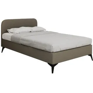 panda möbel Polsterbett Mavilo - Komfortbett mit Stauraum, Einzelbett, 120x200cm,Braun, taschenfederkernmatratze H2/H3 - braun