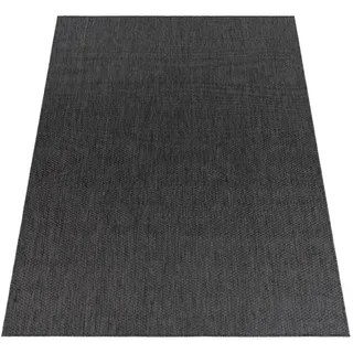Paco Home Outdoorteppich, Anthrazit, Textil, Rechteckig, 140x200 cm, - Grau